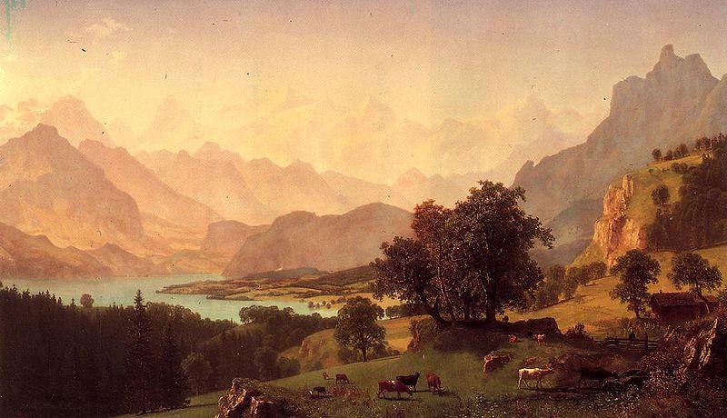 Albert Bierstadt Bernese Alps, oil on canvas
